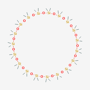 molecular formula C38H114O19Si19 B133886 Cyclononadecasiloxane, octatriacontamethyl- CAS No. 150026-97-4