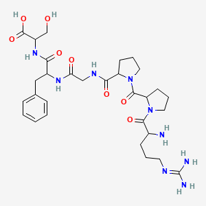 molecular formula C30H45N9O8 B13388654 Arg-Pro-Pro-Gly-Phe-Ser 