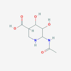 molecular formula C8H14N2O5 B13388731 2-Acetamido-3,4-dihydroxy-5-carboxypiperidine 