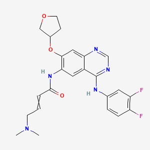 molecular formula C24H25F2N5O3 B13388734 (2E)-N-[4-[(3,4-Difluorophenyl)amino]-7-[[(3S)-tetrahydro-3-furanyl]oxy]-6-quinazolinyl]-4-(dimethylamino)-2-butenamide 