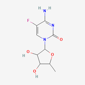 molecular formula C9H12FN3O4 B13388748 4-Amino-1-(3,4-dihydroxy-5-methyl-2-oxolanyl)-5-fluoro-2-pyrimidinone 