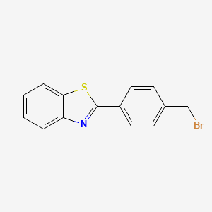 molecular formula C14H10BrNS B1338877 2-[4-(Bromomethyl)phenyl]-1,3-benzothiazole CAS No. 24239-18-7