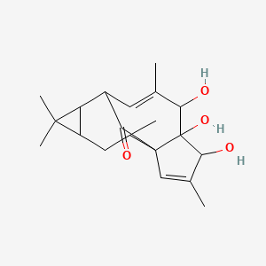 molecular formula C20H28O4 B13388801 4,5,6-Trihydroxy-3,7,11,11,14-pentamethyltetracyclo[7.5.1.01,5.010,12]pentadeca-2,7-dien-15-one 