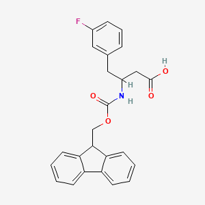 molecular formula C25H22FNO4 B13388827 Fmoc-beta-hophe(3-f)-oh 