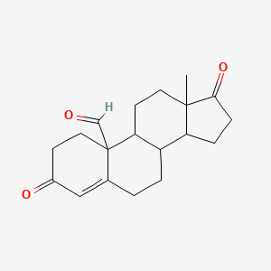 molecular formula C19H24O3 B13388848 13-methyl-3,17-dioxo-2,6,7,8,9,11,12,14,15,16-decahydro-1H-cyclopenta[a]phenanthrene-10-carbaldehyde 