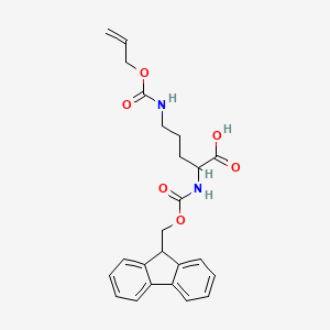 molecular formula C24H26N2O6 B13388869 2-(9H-fluoren-9-ylmethoxycarbonylamino)-5-(prop-2-enoxycarbonylamino)pentanoic acid 