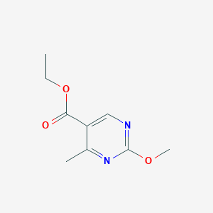molecular formula C9H12N2O3 B13388924 5-Pyrimidinecarboxylic acid, 2-methoxy-4-methyl-, ethyl ester 