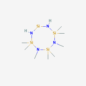 molecular formula C8H26N4Si4 B13388961 1,2,2,3,4,4,8,8-Octamethyl-1,3,5,7,2,4,6,8-tetrazatetrasilocane 