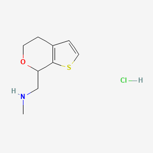 molecular formula C9H14ClNOS B13388974 4,7-dihydro-N-methyl-5H-Thieno[2,3-c]pyran-7-methanamine hydrochloride 