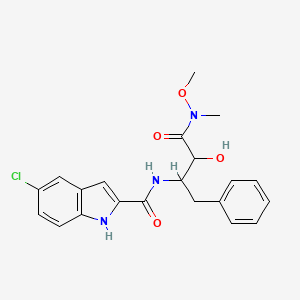 molecular formula C21H22ClN3O4 B13389070 5-Chloro-N-[(1S,2R)-2-hydroxy-3-(methoxymethylamino)-3-oxo-1-(phenylmethyl)propyl]-1H-indole-2-carboxamide; GPi 819 