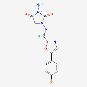 molecular formula C13H8BrN4NaO3 B13389077 Azumolene (sodium salt) 