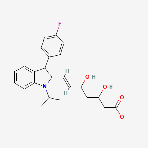 molecular formula C25H30FNO4 B13389097 Methyl 7-[3-(4-fluorophenyl)-1-isopropyl-2,3-dihydroindol-2-YL]-3,5-dihydroxyhept-6-enoate 
