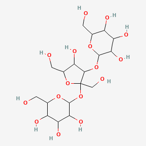 molecular formula C18H32O16 B13389137 Hexopyranosyl-(1->3)hex-2-ulofuranosyl hexopyranoside 