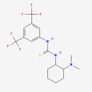 molecular formula C17H21F6N3S B13389141 rel-N-[3,5-Bis(trifluoromethyl)phenyl]-N'-[(1R,2R)-2-(dimethylamino)cyclohexyl]thiourea 