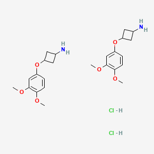 molecular formula C24H36Cl2N2O6 B13389215 3-(3,4-Dimethoxyphenoxy)cyclobutan-1-amine;dihydrochloride 