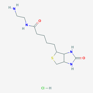 molecular formula C12H23ClN4O2S B13389280 N-(2-aminoethyl)-5-(2-oxo-1,3,3a,4,6,6a-hexahydrothieno[3,4-d]imidazol-4-yl)pentanamide;hydrochloride 