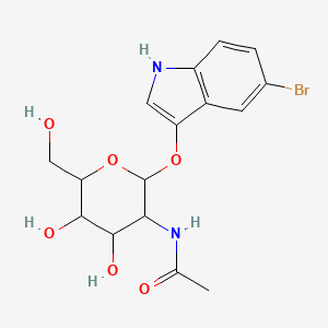 molecular formula C16H19BrN2O6 B13389337 N-[(2S,3R,4R,5S,6R)-2-[(5-Bromo-1H-indol-3-yl)oxy]-4,5-dihydroxy-6-(hydroxymethyl)tetrahydropyran-3-yl]acetamide 