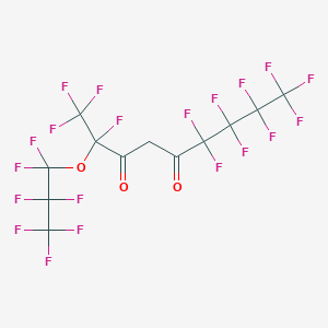 molecular formula C12H2F20O3 B13389340 2-Heptafluoropropoxy-4H,4H-perfluoro-3,5-nonanedione 