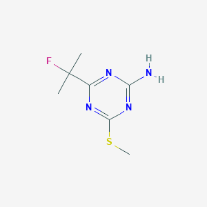 molecular formula C7H11FN4S B1338935 4-(2-Fluoropropan-2-yl)-6-(methylthio)-1,3,5-triazin-2-amine CAS No. 253870-30-3