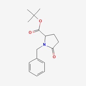 molecular formula C16H21NO3 B13389355 Tert-butyl 1-benzyl-5-oxopyrrolidine-2-carboxylate 