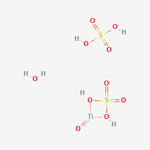 molecular formula H6O10S2Ti B13389425 Oxotitanium;sulfuric acid;hydrate 