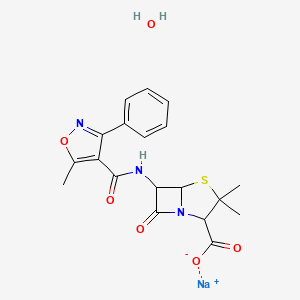 molecular formula C19H20N3NaO6S B13389436 Sodium oxacillin monohydrate 