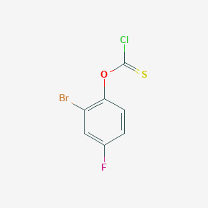 molecular formula C7H3BrClFOS B13389487 2-Bromo-4-fluorophenyl chlorothioformate 