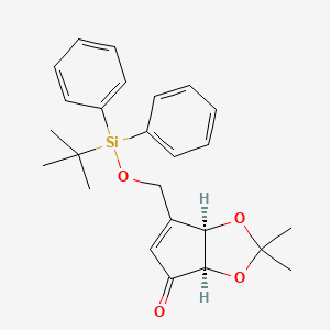 molecular formula C25H30O4Si B1338949 (3aR,6aR)-6-(((tert-Butyldiphenylsilyl)oxy)methyl)-2,2-dimethyl-3aH-cyclopenta[d][1,3]dioxol-4(6aH)-one CAS No. 303963-92-0