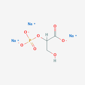 molecular formula C3H4Na3O7P B13389524 Sodium 3-hydroxy-2-(phosphonatooxy)propanoate 