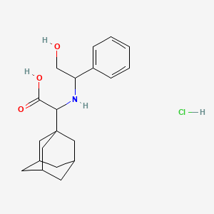 molecular formula C20H28ClNO3 B13389526 (S)-2-(1-Adamantyl)-2-[[(R)-2-hydroxy-1-phenylethyl]amino]acetic Acid Hydrochloride 