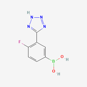 molecular formula C7H6BFN4O2 B1338955 4-Fluoro-3-(tetrazol-5-yl)phenylboronic acid CAS No. 1009303-56-3