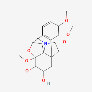 molecular formula C21H27NO7 B13389577 Dihydrooxoepistephamiersine 