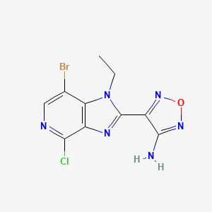 molecular formula C10H8BrClN6O B1338960 4-(7-Bromo-4-chloro-1-ethyl-1H-imidazo[4,5-c]pyridin-2-yl)-1,2,5-oxadiazol-3-amine CAS No. 842144-07-4
