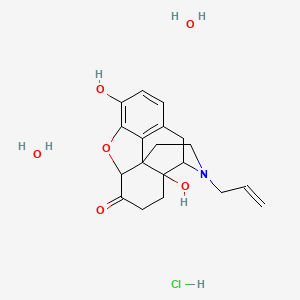 molecular formula C19H26ClNO6 B13389610 Naloxone HCl Dihydrate; Naloxone HCl 2H2O 