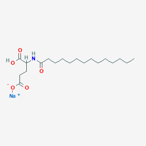 molecular formula C19H34NNaO5 B13389613 Sodium;5-hydroxy-5-oxo-4-(tetradecanoylamino)pentanoate 