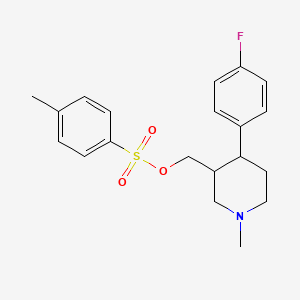 molecular formula C20H24FNO3S B13389627 [4-(4-Fluorophenyl)-1-methylpiperidin-3-yl]methyl 4-methylbenzenesulfonate 