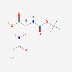 molecular formula C10H17BrN2O5 B13389687 N-alpha-Boc-Nbeta-bromoacetyl-L-2,3-diaminopropionic acid 