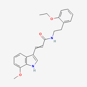 molecular formula C22H24N2O3 B13389698 N-[2-(2-ethoxyphenyl)ethyl]-3-(7-methoxy-1H-indol-3-yl)prop-2-enamide 