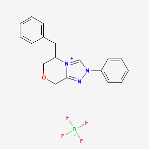 molecular formula C18H18BF4N3O B13389734 8H-1,2,4-Triazolo[3,4-c][1,4]oxazinium, 5,6-dihydro-2-phenyl-5-(phenylmethyl)-, (5S)-, tetrafluoroborate(1-) 