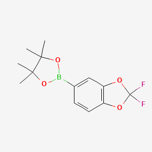 molecular formula C13H15BF2O4 B1338976 2-(2,2-Difluorobenzo[d][1,3]dioxol-5-yl)-4,4,5,5-tetramethyl-1,3,2-dioxaborolane CAS No. 517874-23-6