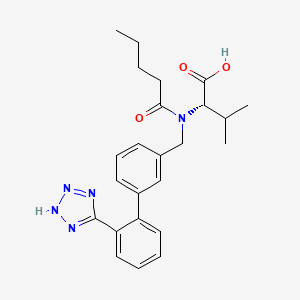 molecular formula C24H29N5O3 B13389773 N-((2'-(2H-Tetrazol-5-yl)-[1,1'-biphenyl]-3-yl)methyl)-N-pentanoyl-L-valine 