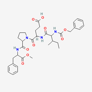 molecular formula C34H44N4O9 B13389789 Cbz-DL-xiIle-DL-Glu-DL-Pro-DL-Phe-OMe 