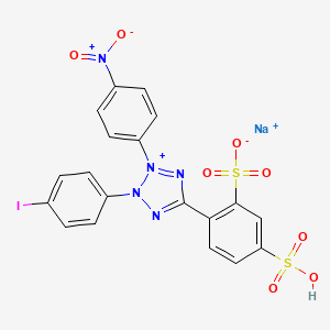 molecular formula C19H12IN5NaO8S2+ B13389818 sodium;2-[2-(4-iodophenyl)-3-(4-nitrophenyl)tetrazol-3-ium-5-yl]-5-sulfobenzenesulfonate 