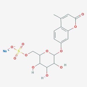 molecular formula C16H17NaO11S B13389833 Sodium;[3,4,5-trihydroxy-6-(4-methyl-2-oxochromen-7-yl)oxyoxan-2-yl]methyl sulfate 