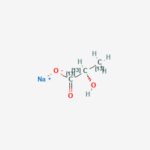 molecular formula C3H5NaO3 B13389861 sodium;(2R)-2-hydroxy(1,2,3-13C3)propanoate 