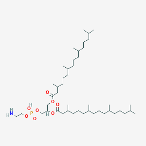 molecular formula C45H90NO8P B13389866 [3-[2-Aminoethoxy(hydroxy)phosphoryl]oxy-2-(3,7,11,15-tetramethylhexadecanoyloxy)propyl] 3,7,11,15-tetramethylhexadecanoate 