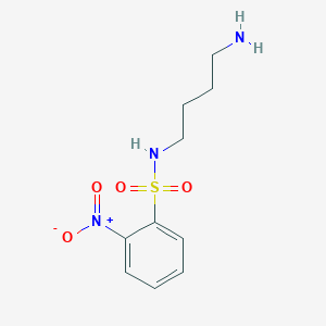 molecular formula C10H15N3O4S B1338987 N-(4-Aminobutyl)-2-nitrobenzenesulfonamide CAS No. 211512-13-9
