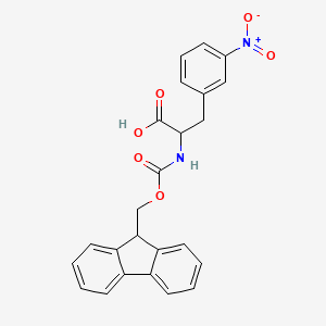 molecular formula C24H20N2O6 B13389873 2-(9H-fluoren-9-ylmethoxycarbonylamino)-3-(3-nitrophenyl)propanoic Acid CAS No. 266999-23-9