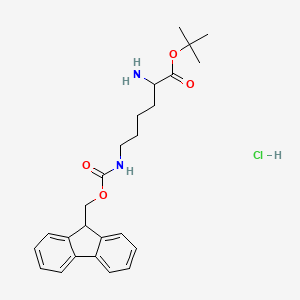 molecular formula C25H33ClN2O4 B13389882 tert-Butyl (S)-6-(Fmoc-amino)-2-aminohexanoate Hydrochloride 
