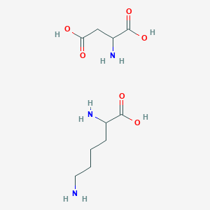 molecular formula C10H21N3O6 B13389901 (2S)-2-aminobutanedioic acid,(2S)-2,6-diaminohexanoic acid 